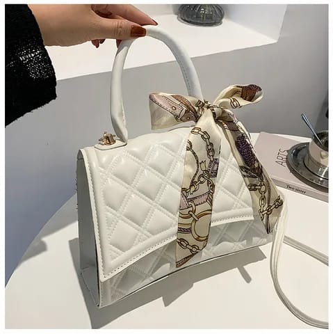 Square Bag Lock For Women 2025 New Small Bowknot Silk Scarf Bag Fashion Simple Western Style Single Shoulder Bag